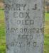 Mary Jane (Rockhold) Cox Tombstone Mary Jane (Rockhold) Cox Tombstone