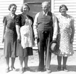 William Sheldon Thompson and his three daughters. William Sheldon Thompson and his three daughters.